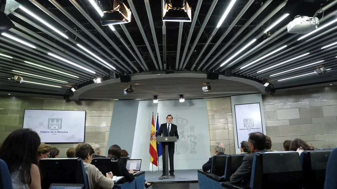 Mariano Rajoy en el Palacio de la Moncloa