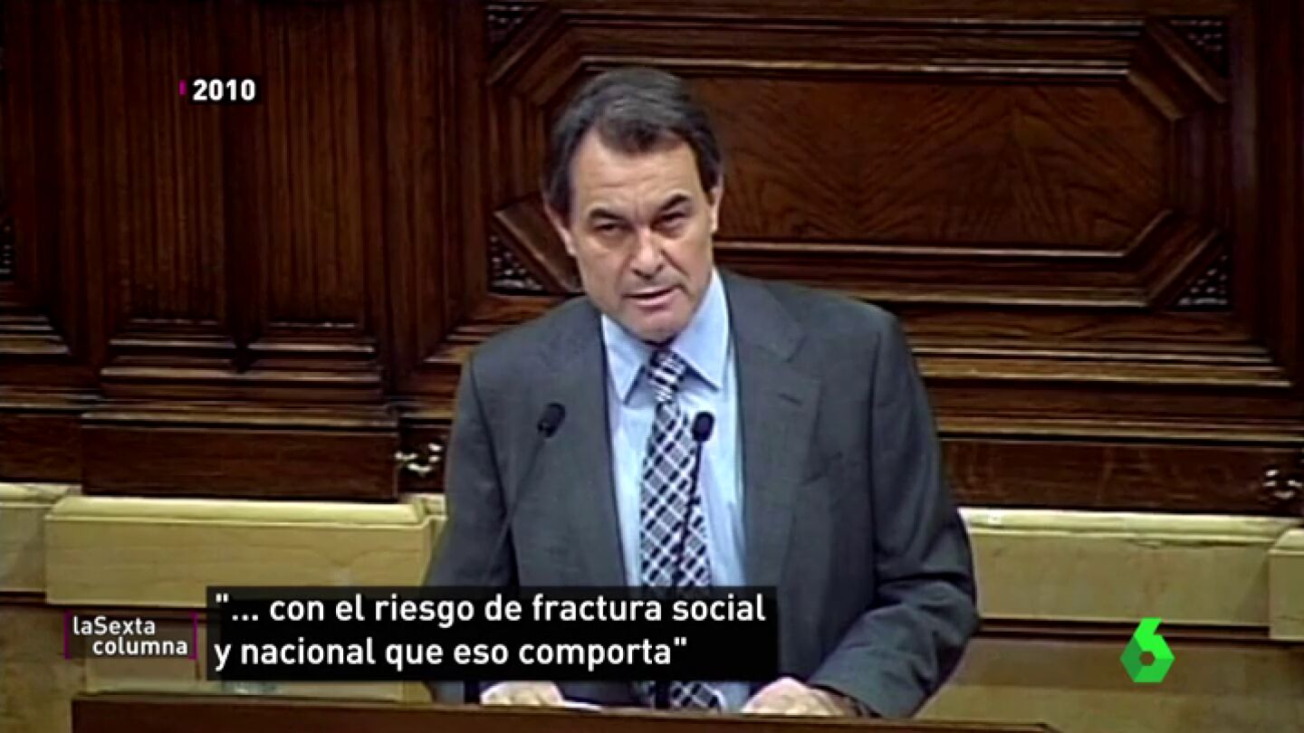 La &eacute;poca en la que Artur Mas ten&iacute;a miedo de una fractura social por el independentismo: &ldquo;&rdquo;