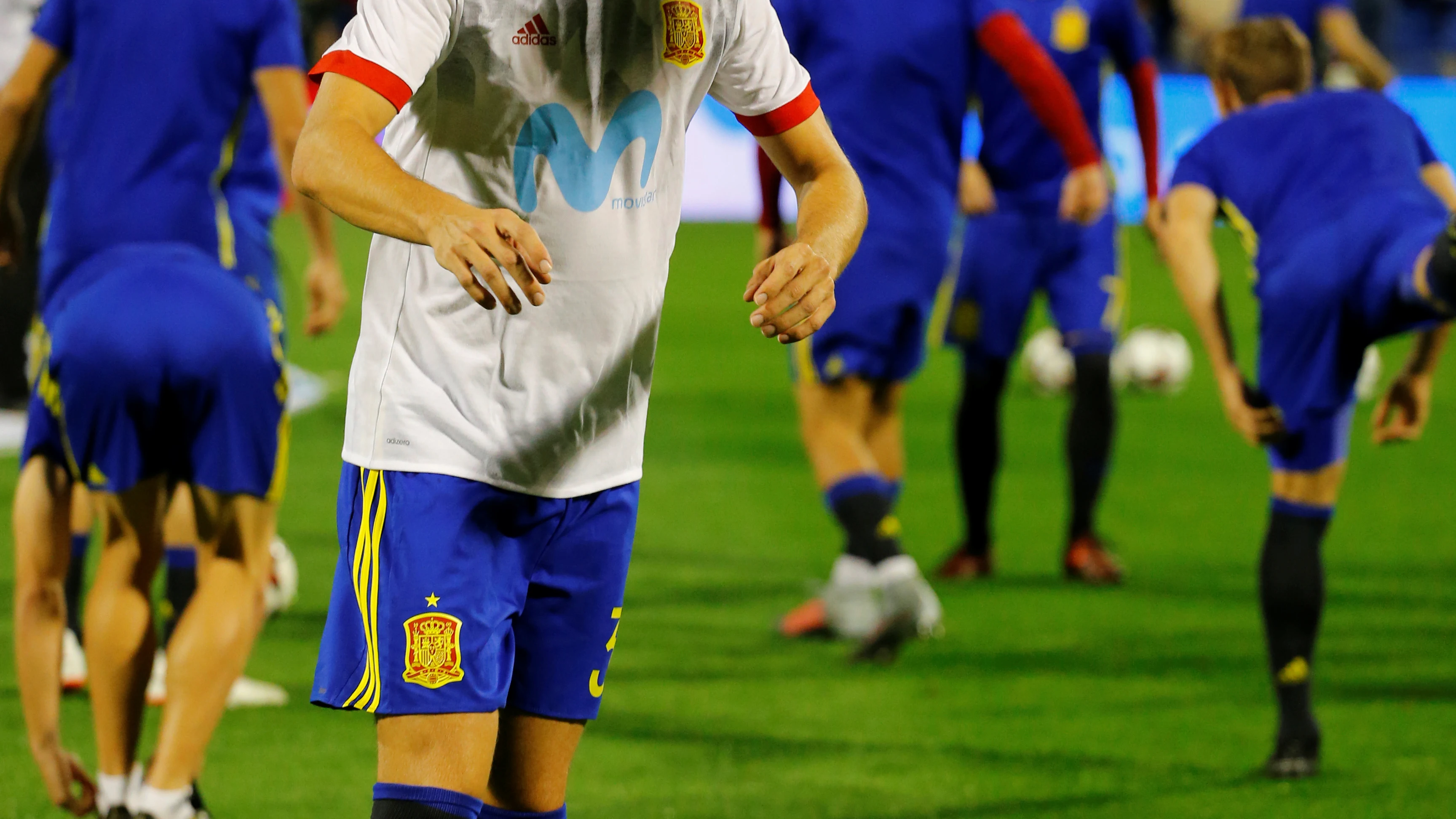 Gerard Piqué, antes del España - Albania