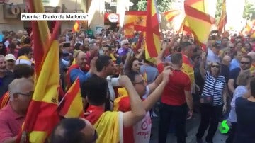 Incidentes en la manifestación por la unidad de España en Palma