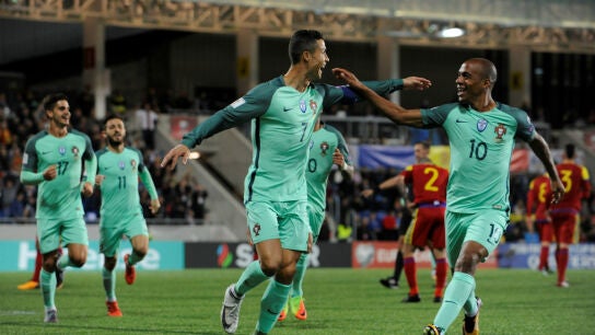 Cristiano Ronaldo celebra un gol con Portugal
