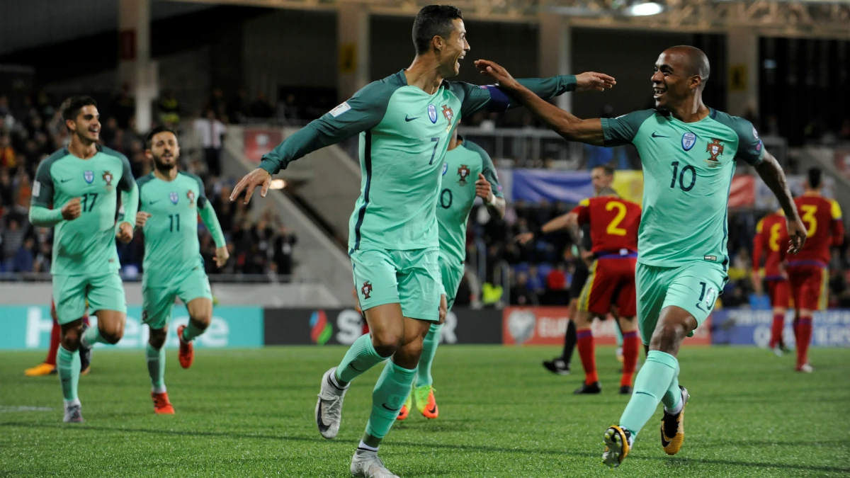 Cristiano Ronaldo celebra un gol con Portugal