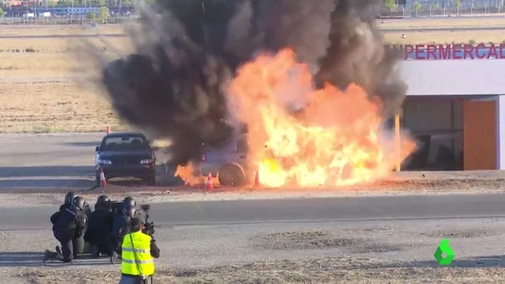 Espectacular simulacro de atentado en Madrid