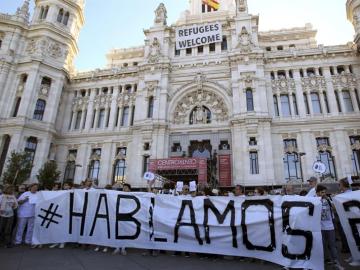 Vista de los participantes en la manifestación Vista de los participantes en la manifestación