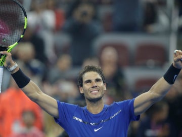 Rafa Nadal celebra una victoria Rafa Nadal celebra una victoria