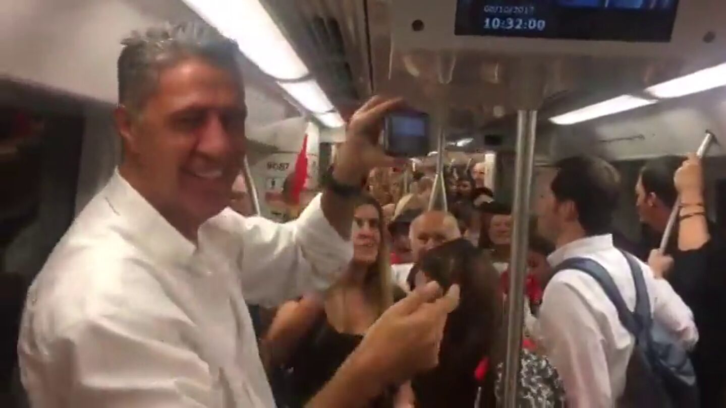La emoci&oacute;n de Xavier Garc&iacute;a Albiol al escuchar los gritos de "yo soy espa&ntilde;ol" en el metro de Barcelona
