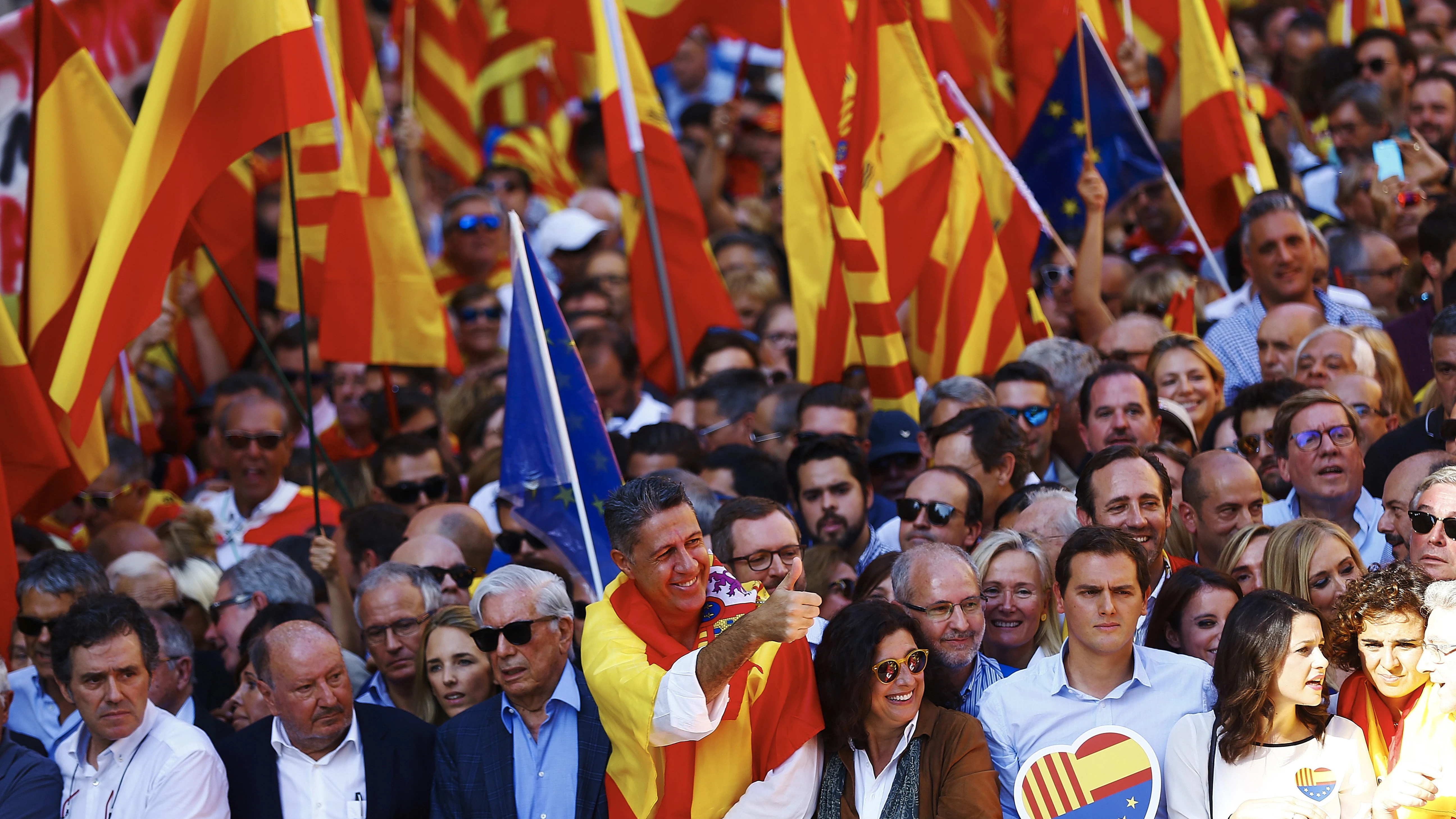 Xavier García Albiol en la manifestación en Barcelona por la unidad de España