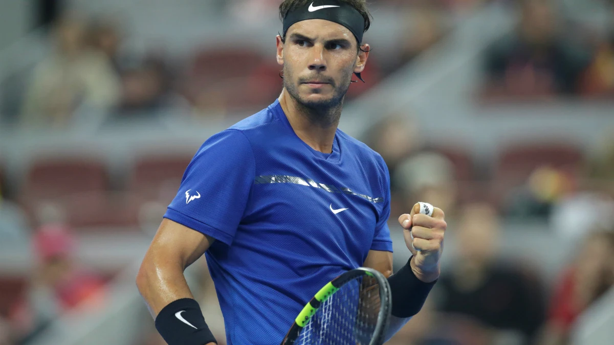 Rafa Nadal celebra un punto