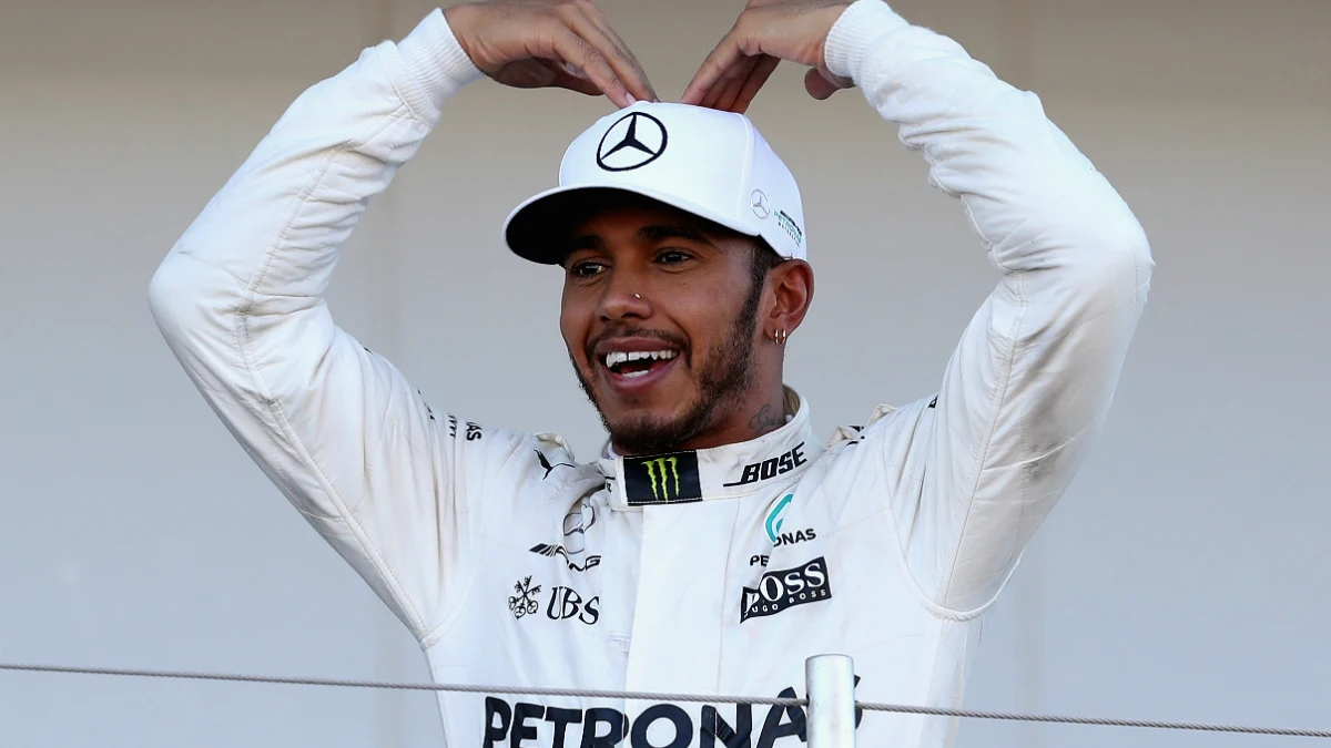 Lewis Hamilton celebra una victoria