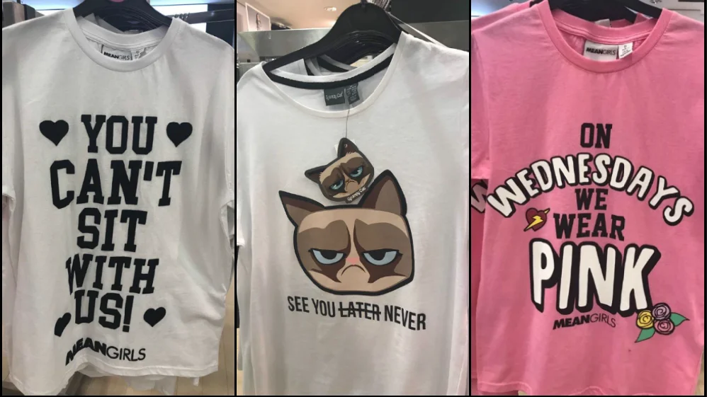 Polémicas camisetas de venta en Primark