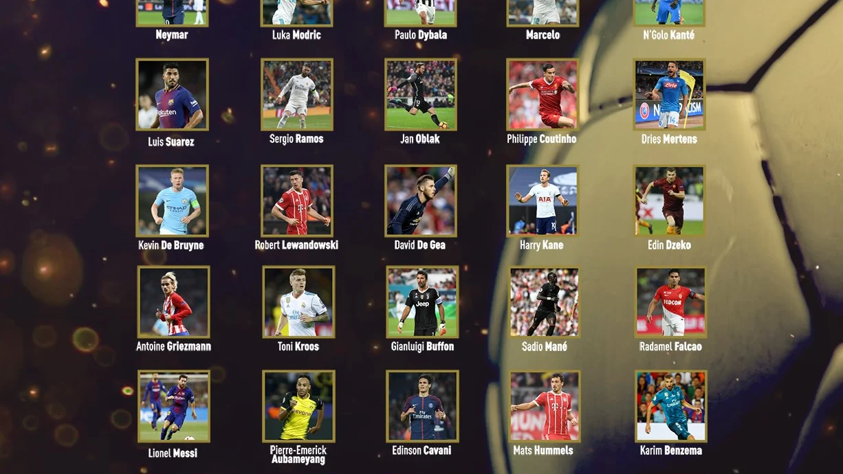 Los 30 nominados al Balón de Oro 2017