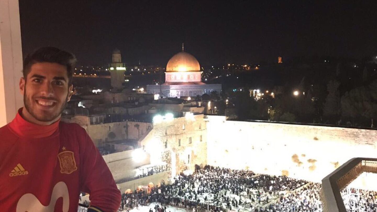 Marco Asensio en Jerusal&eacute;n