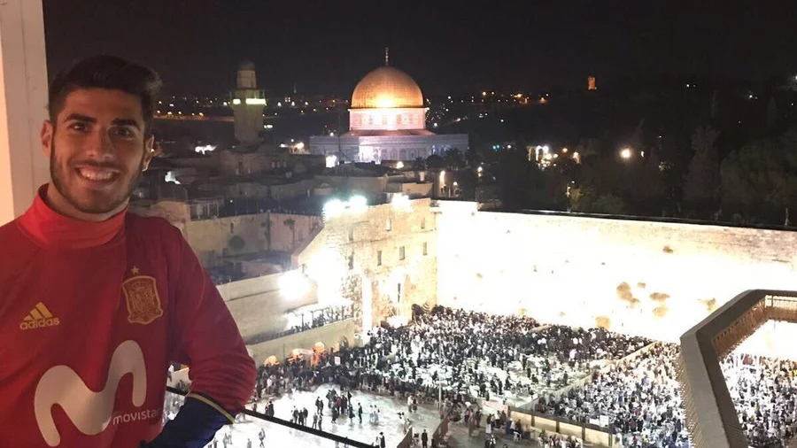 Marco Asensio en Jerusalén