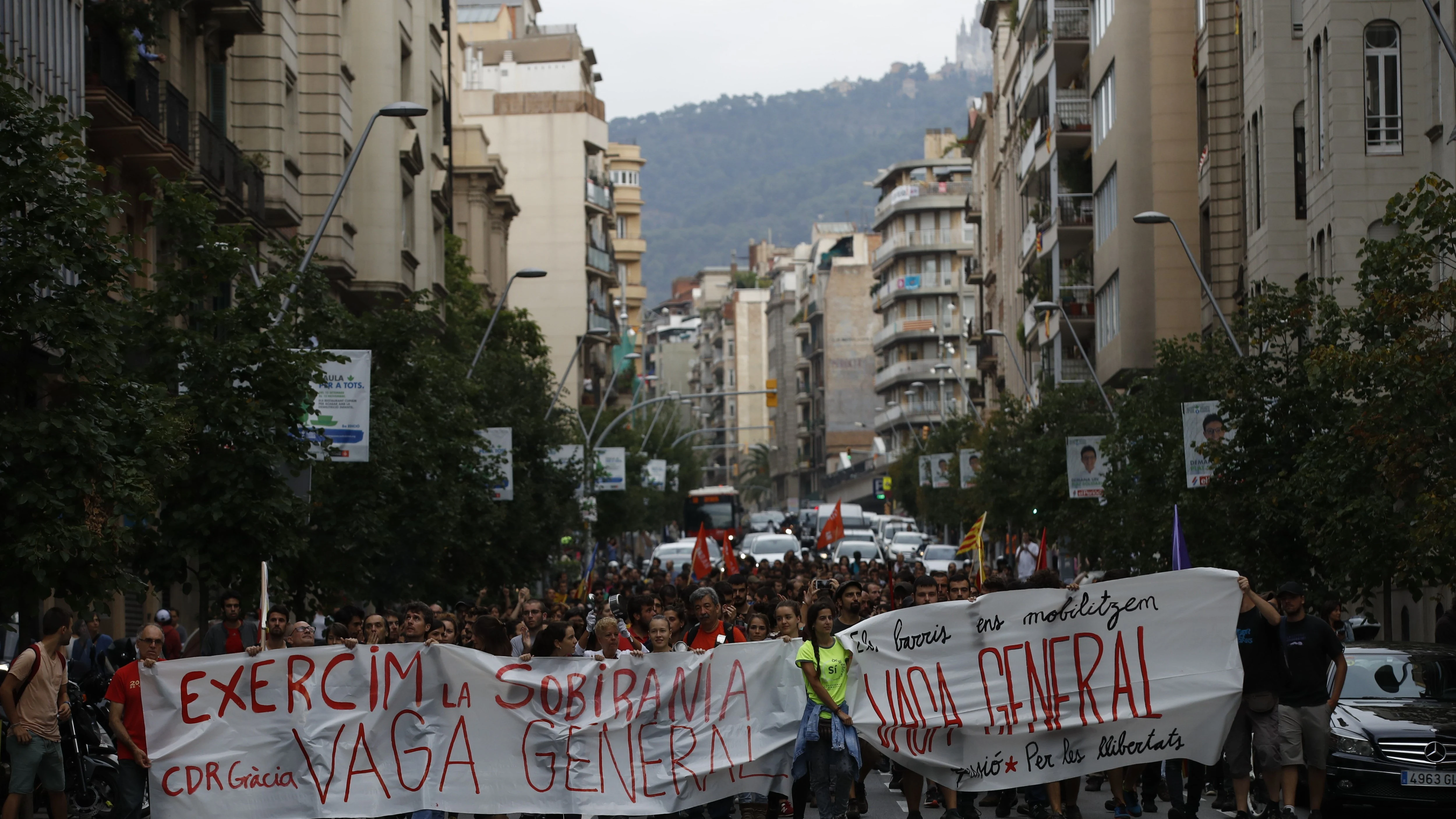Arran en una manifestación en Barcelona