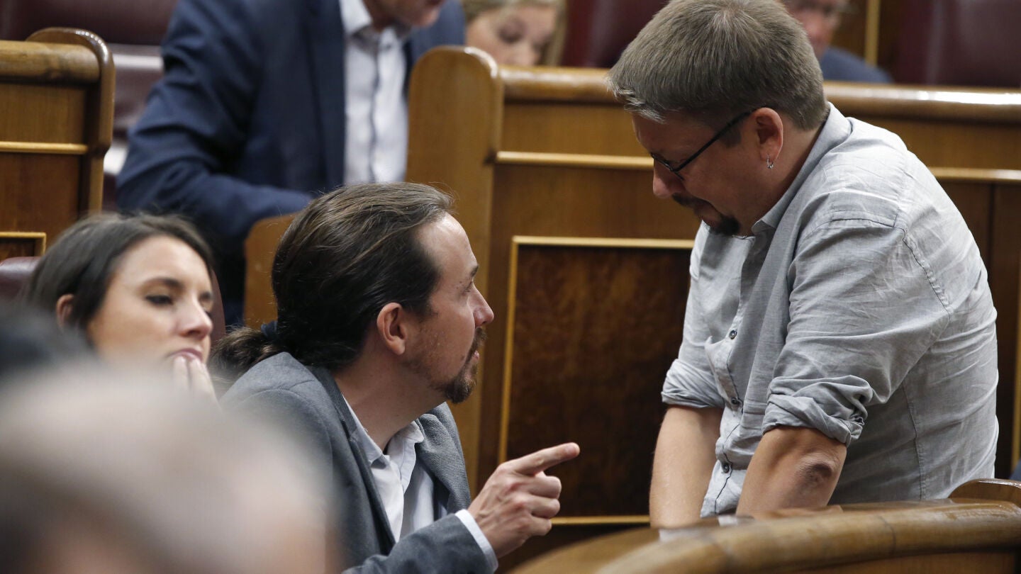 Unidos Podemos, en su bancada en el Congreso