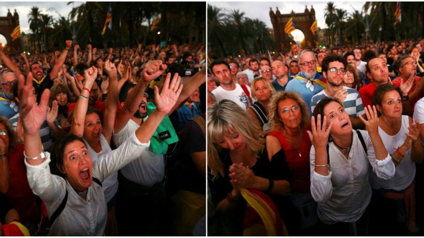Manifestaci&oacute;n por la independencia de Catalu&ntilde;a en Barcelona