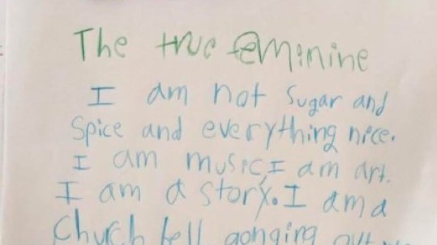 Poema feminista de una ni&ntilde;a de ocho a&ntilde;os