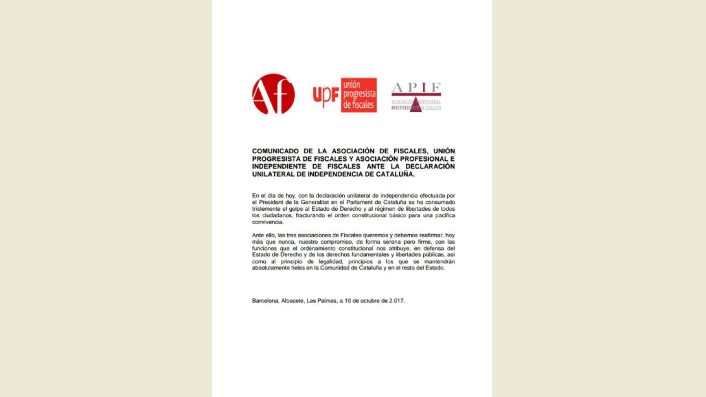 Comunicado de la Asociaci&oacute;n de Fiscales