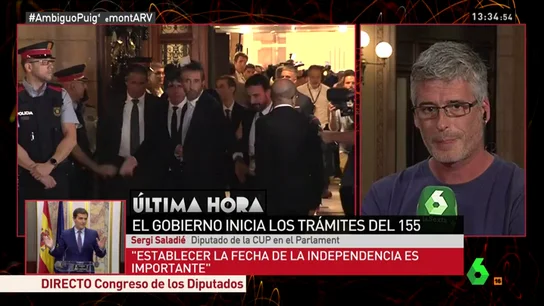 Sergi Saladié, diputado de la CUP, en Al Rojo Vivo Sergi Saladié, diputado de la CUP, en Al Rojo Vivo