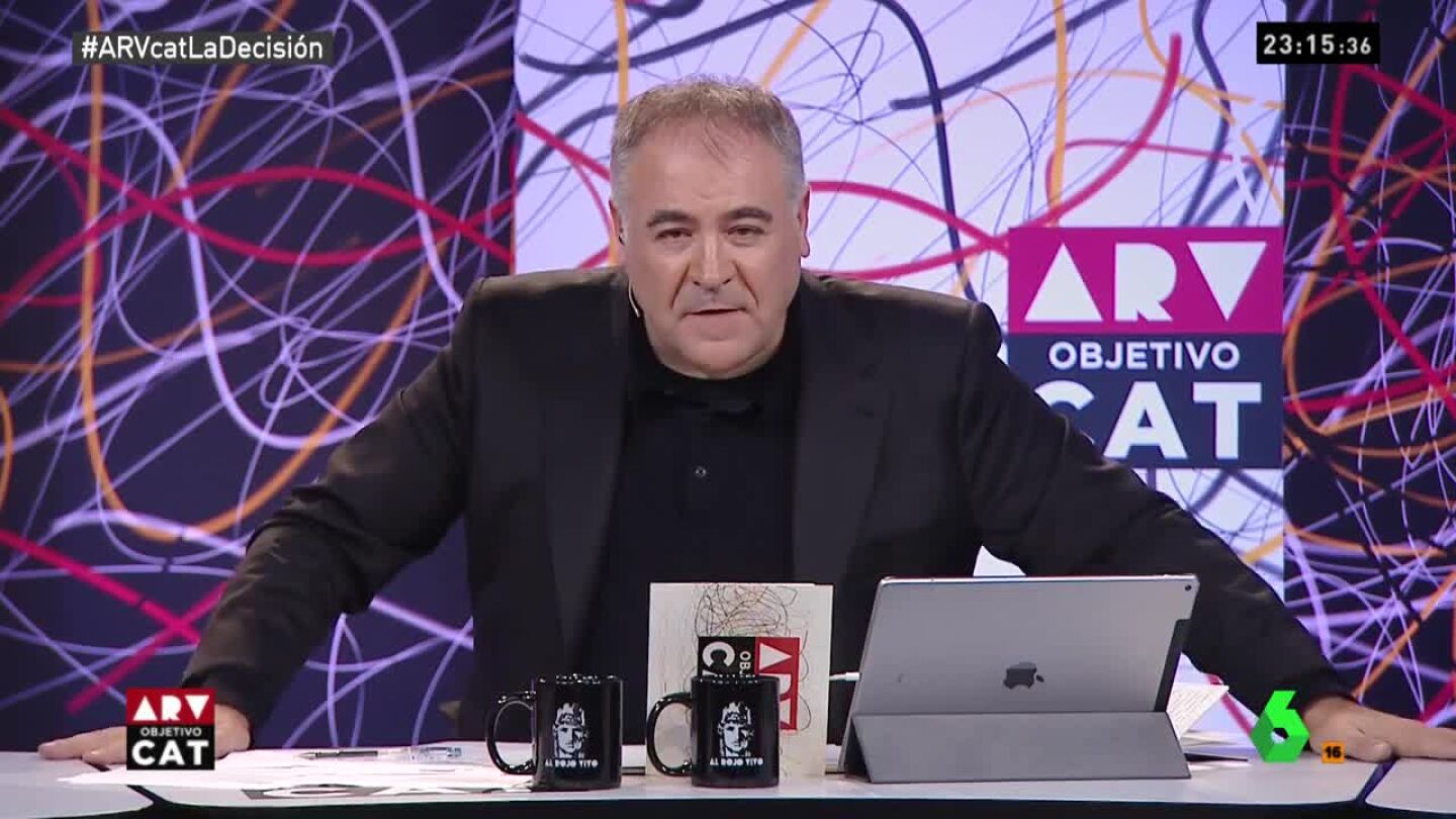 Antonio Garc&iacute;a Ferreras en la mesa de ARV Objetivo CAT