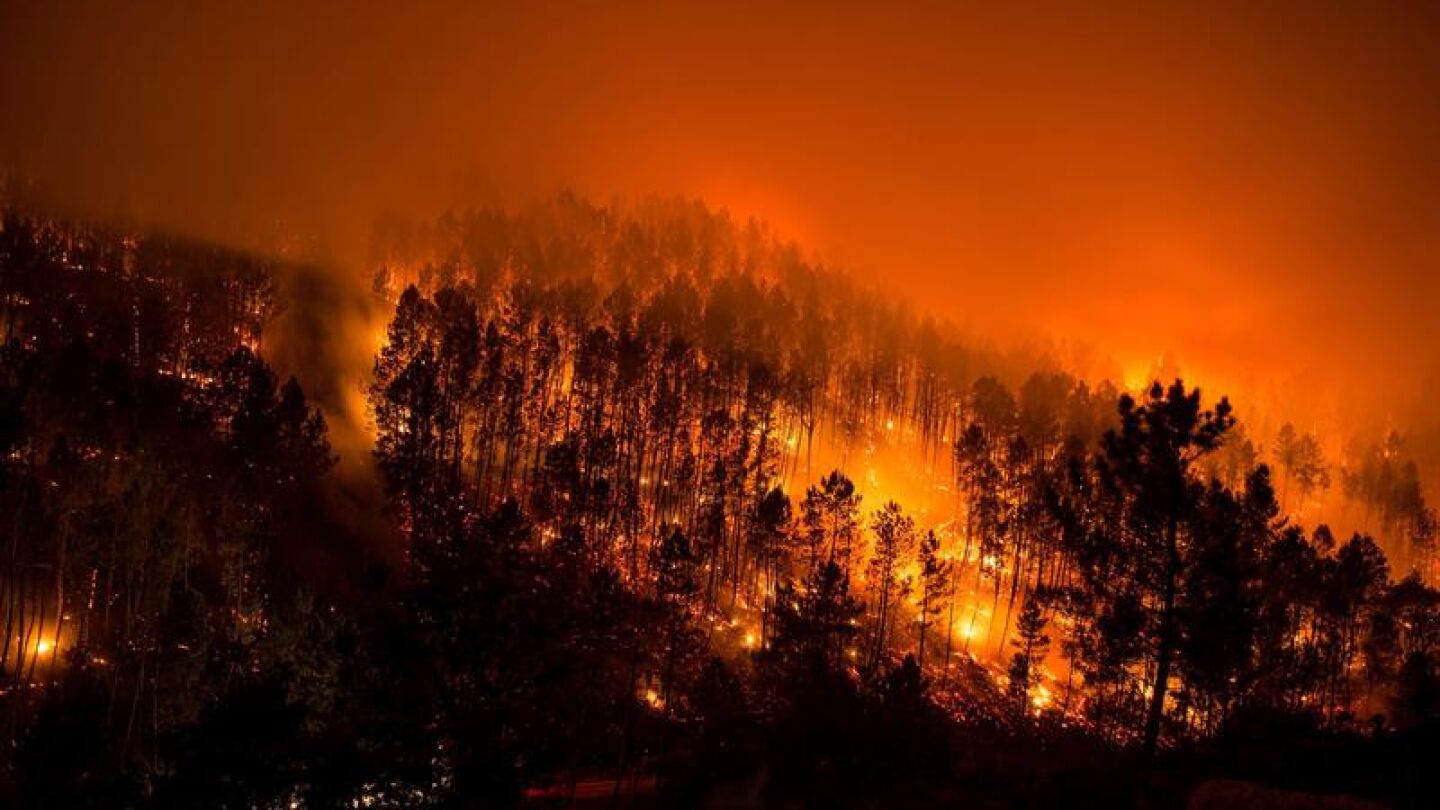 Incendio en el parque natural de Xur&eacute;s, Ourense