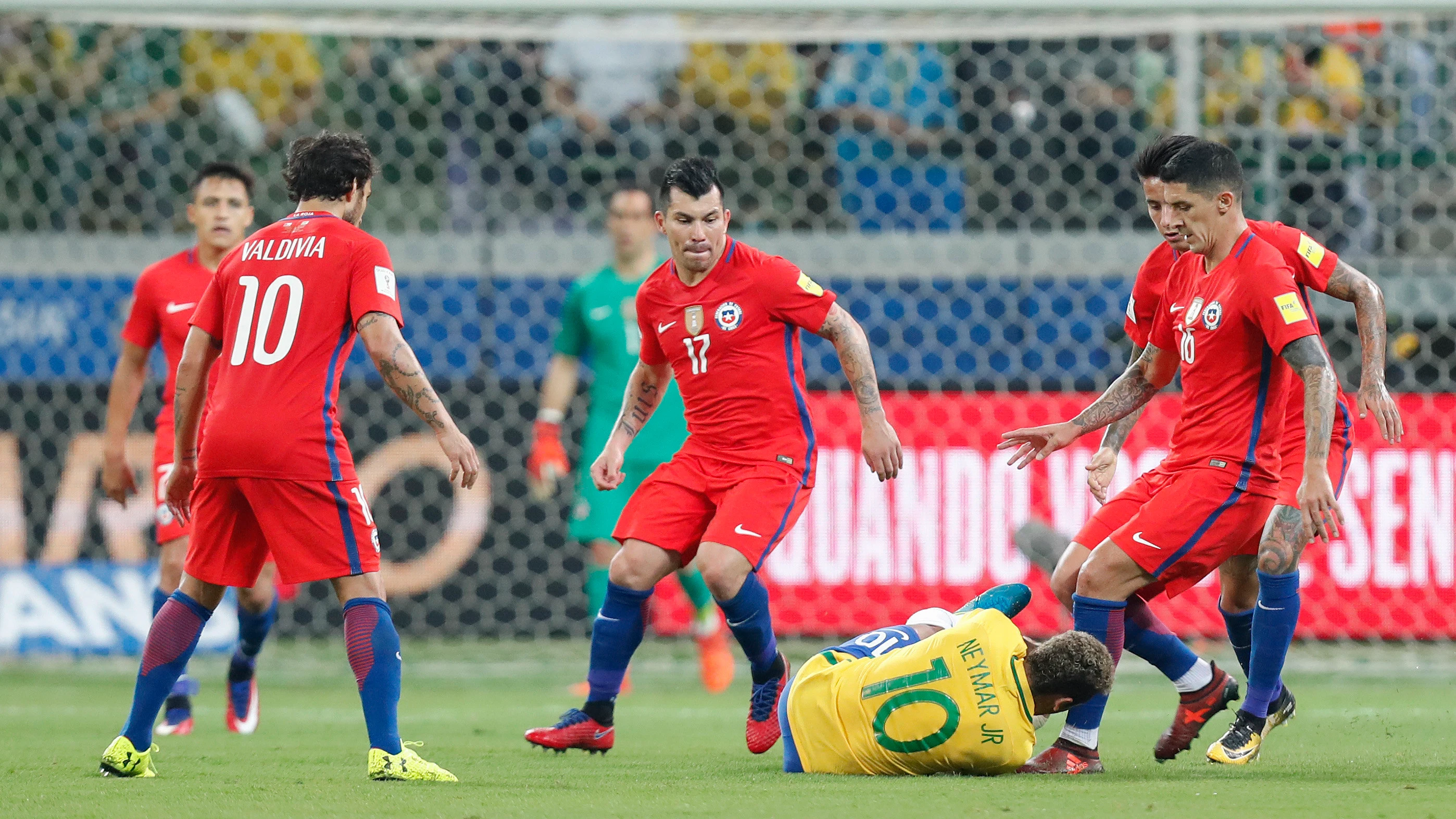 Chile, en el partido contra Brasil