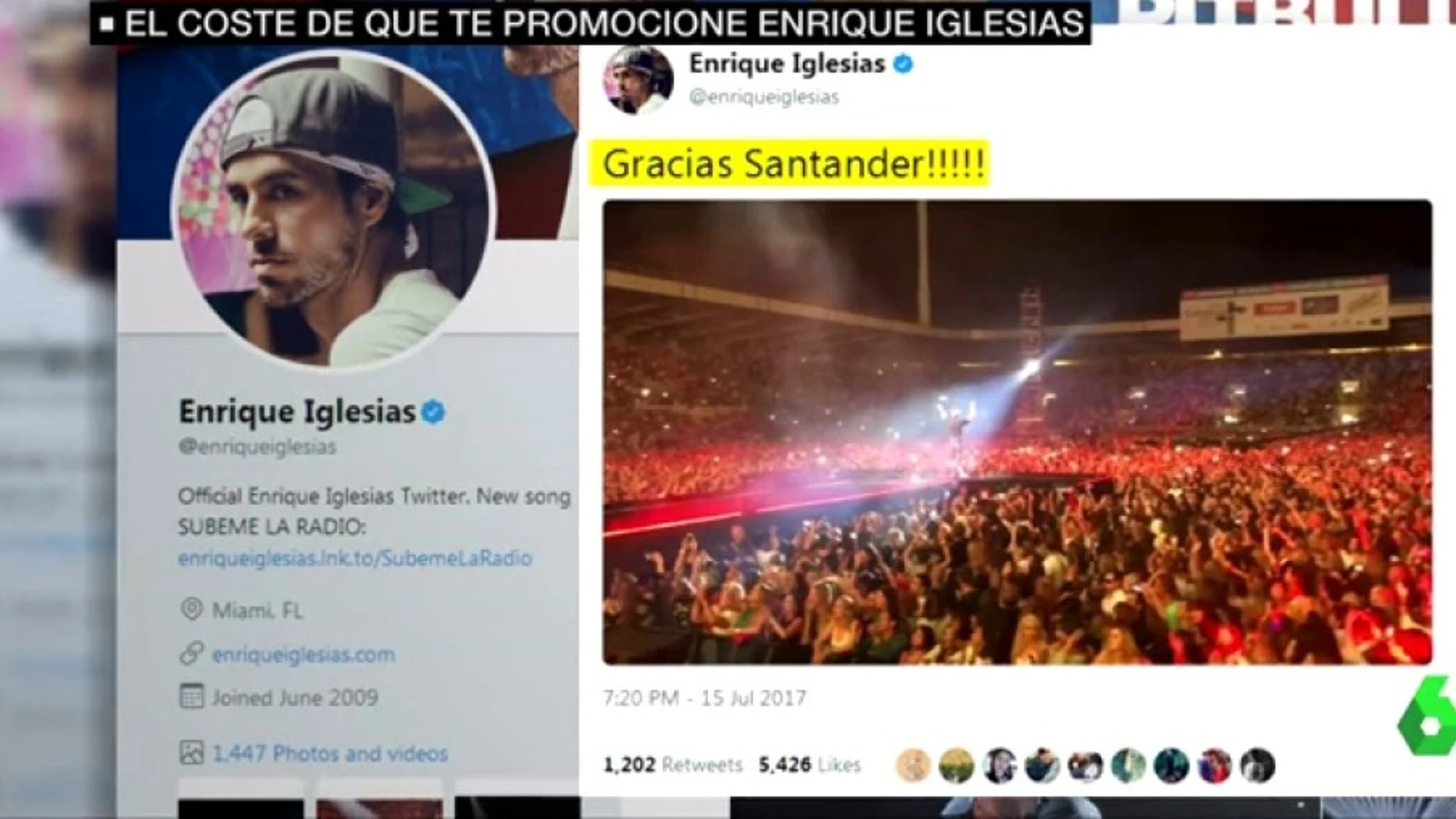 Twitter de Enrique Iglesias