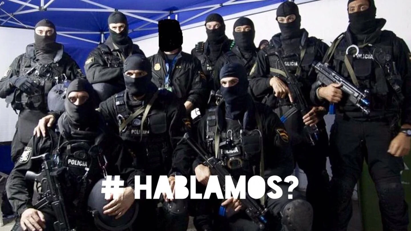 Foto del sindicato policial dirigida a Puigdemont Foto del sindicato policial dirigida a Puigdemont