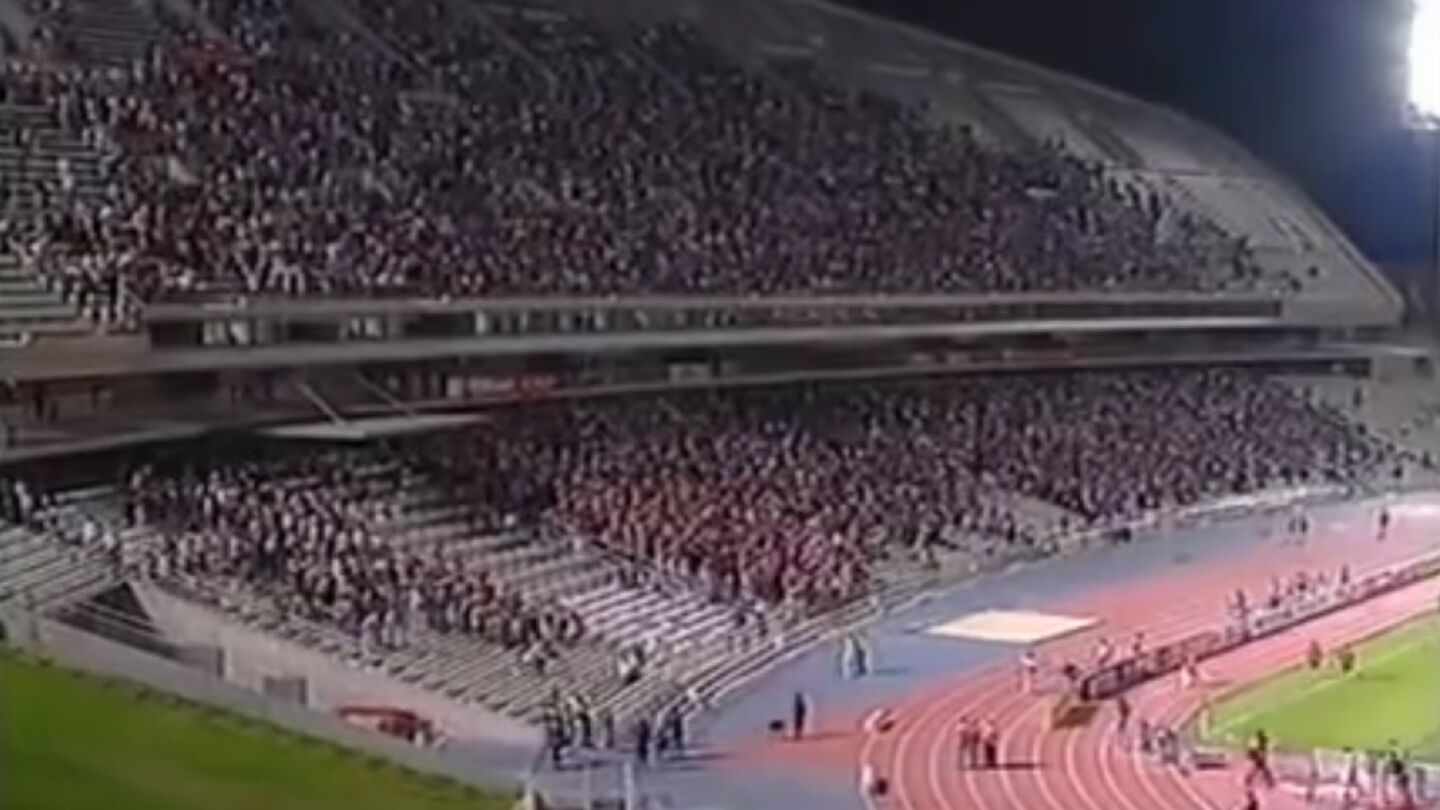 La &uacute;nica grada de La Peineta, que a d&iacute;a de hoy se conserva en el Wanda Metropolitano