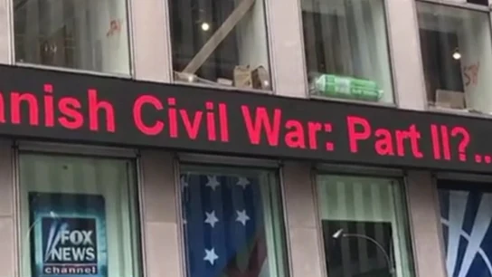 Panel de Fox News informando sobre la crisis catalana Panel de Fox News informando sobre la crisis catalana