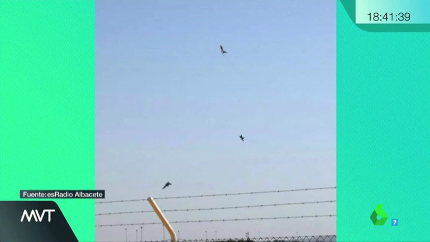 Primeras imágenes del accidente mortal de un caza del Ejército del Aire Primeras imágenes del accidente mortal de un caza del Ejército del Aire