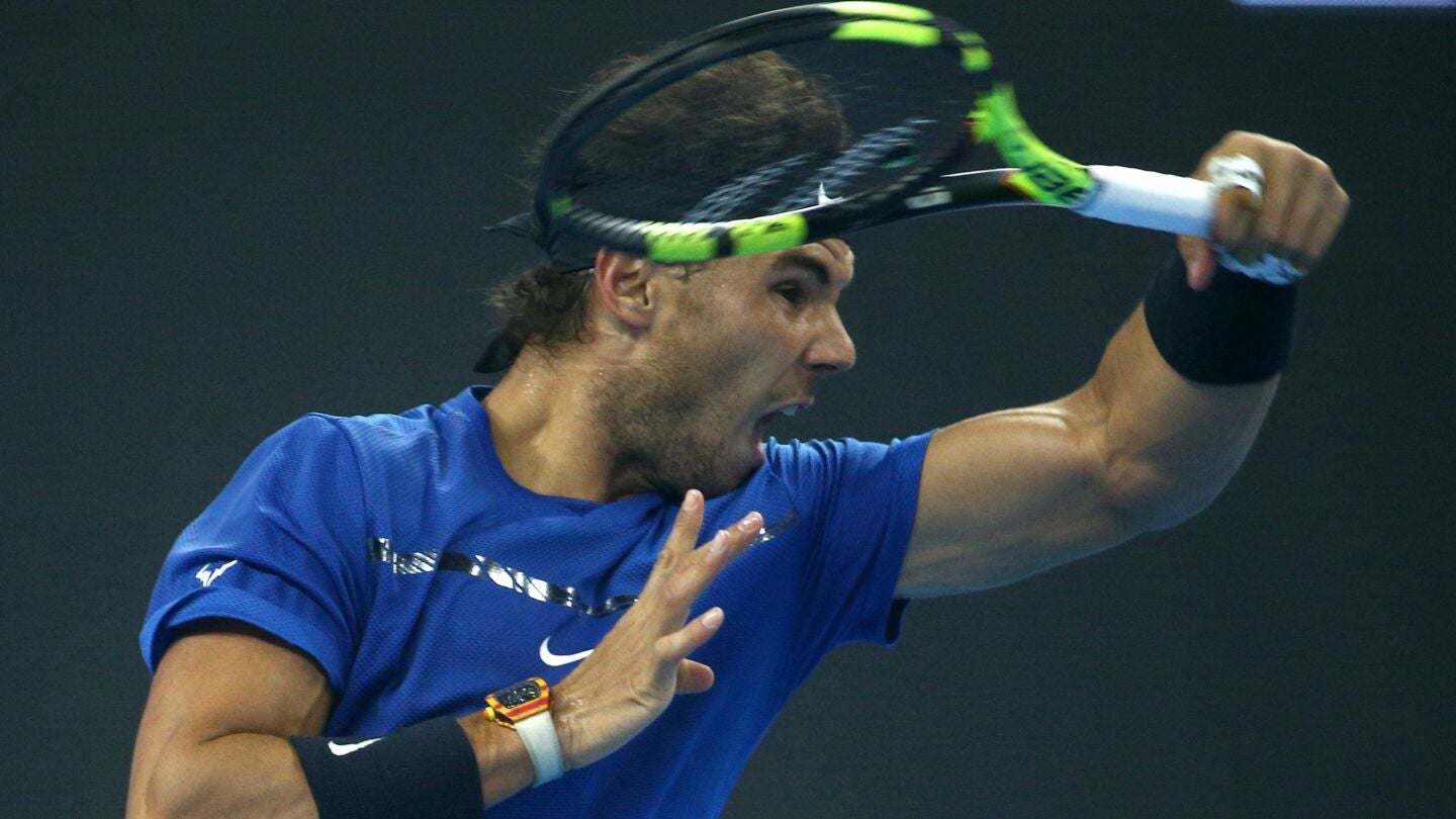 Rafa Nadal, en pleno partido