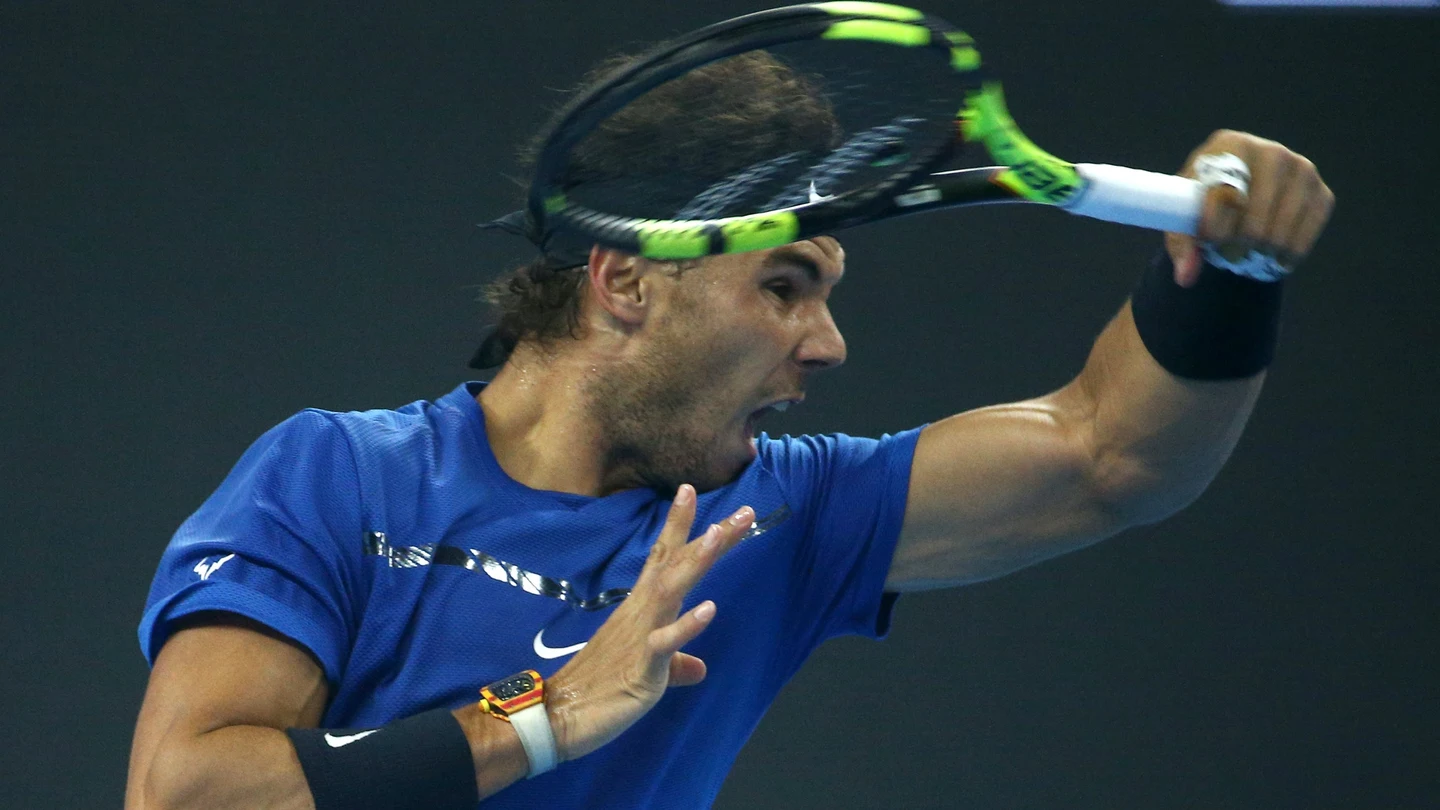 Rafa Nadal, en pleno partido Rafa Nadal, en pleno partido