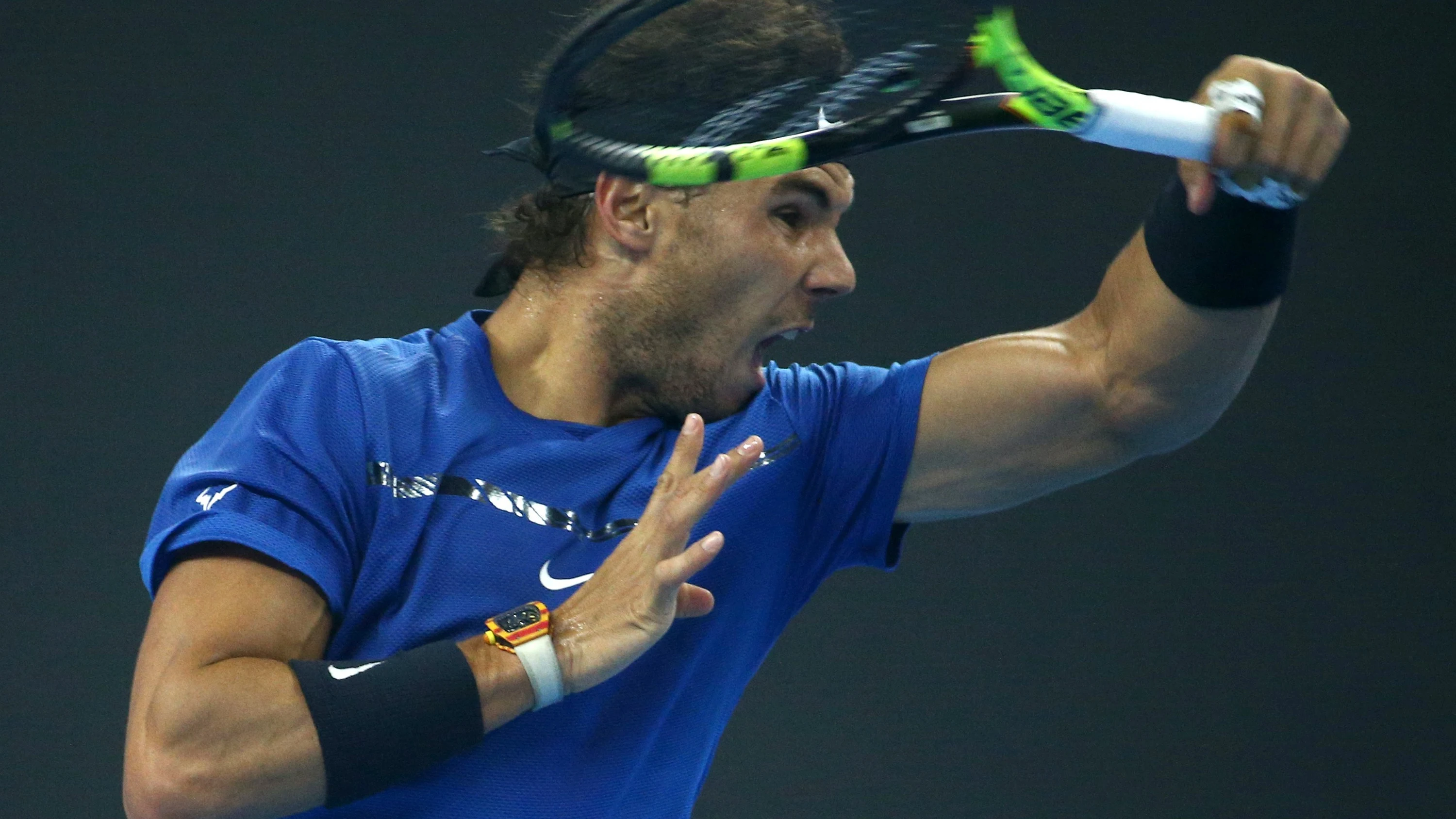 Rafa Nadal, en pleno partido