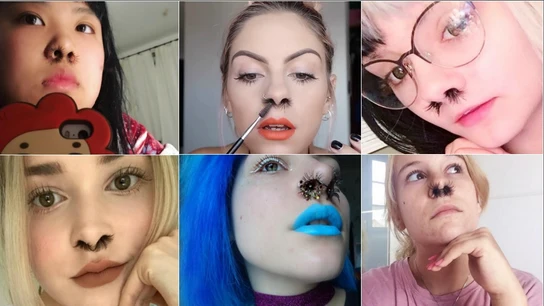 Imágenes publicadas en las redes sociales bajo el hashtag #nosehair Imágenes publicadas en las redes sociales bajo el hashtag #nosehair