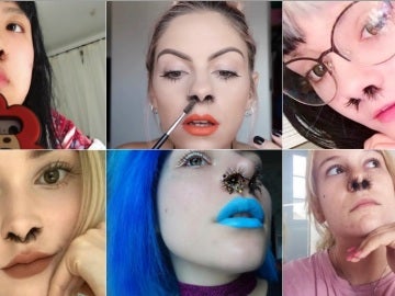 Imágenes publicadas en las redes sociales bajo el hashtag #nosehair Imágenes publicadas en las redes sociales bajo el hashtag #nosehair