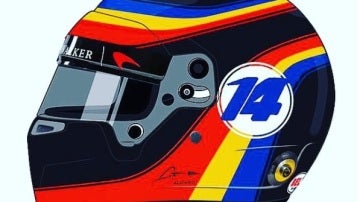 Fernando Alonso estrena casco tributo a Indianápolis