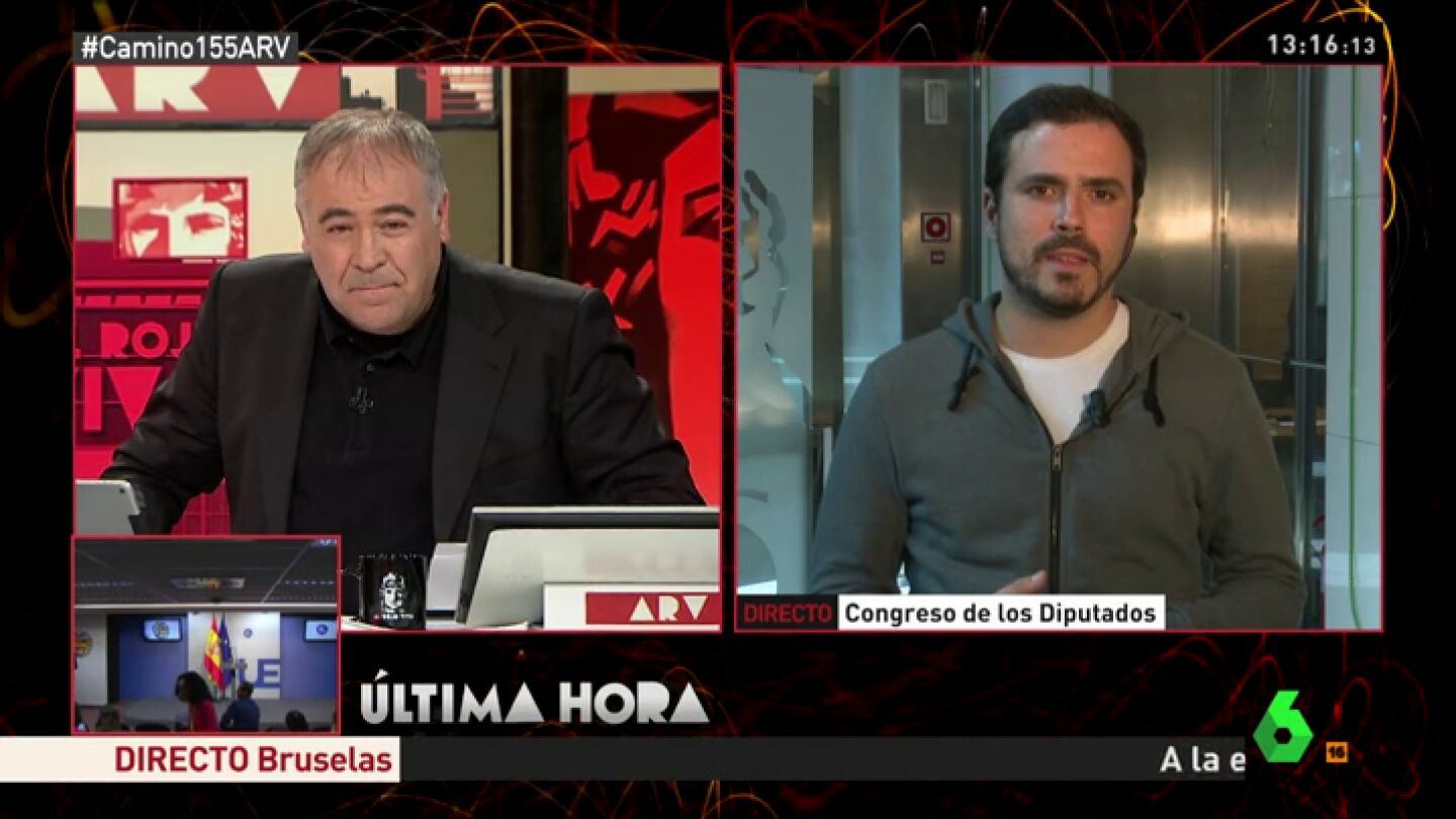 El Coordinador federal de IU, Alberto Garz&oacute;n