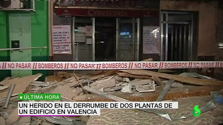 Edificio derrumbado en Valencia