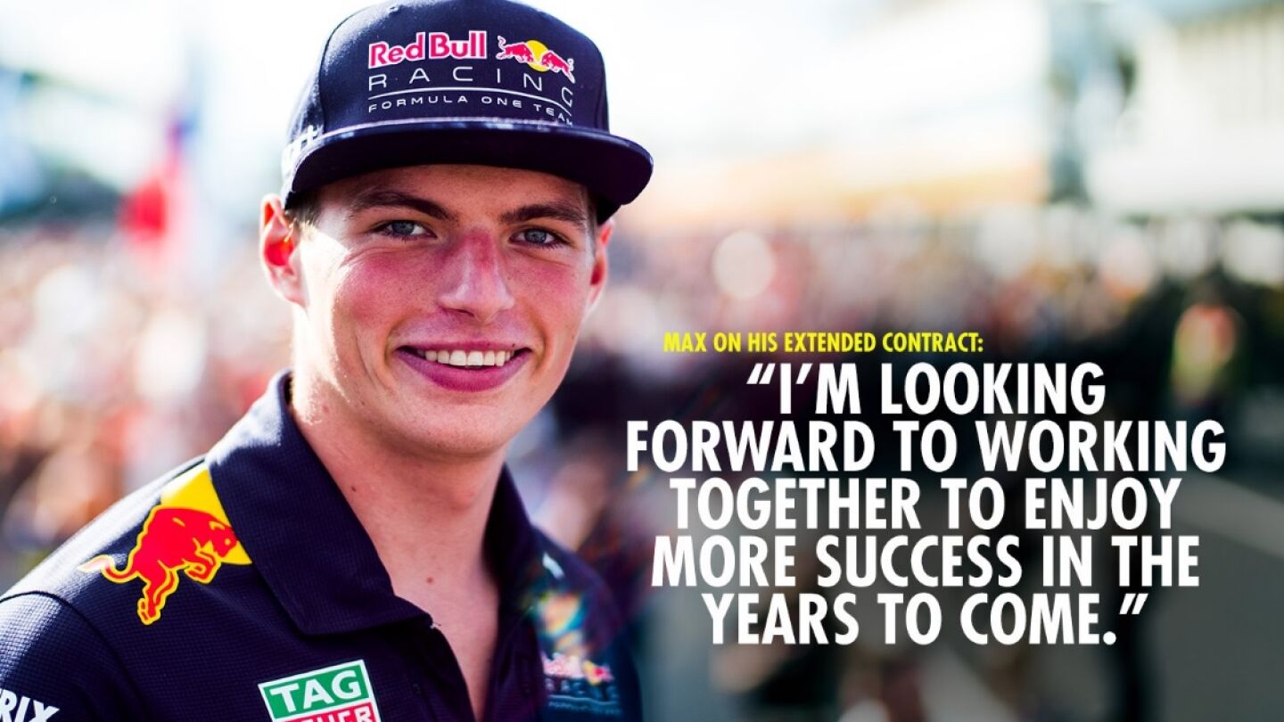Max Verstappen renueva con Red Bull hasta 2020