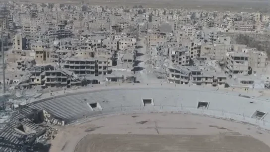 Imagen desde el cielo de la capital de Daesh en Siria Imagen desde el cielo de la capital de Daesh en Siria