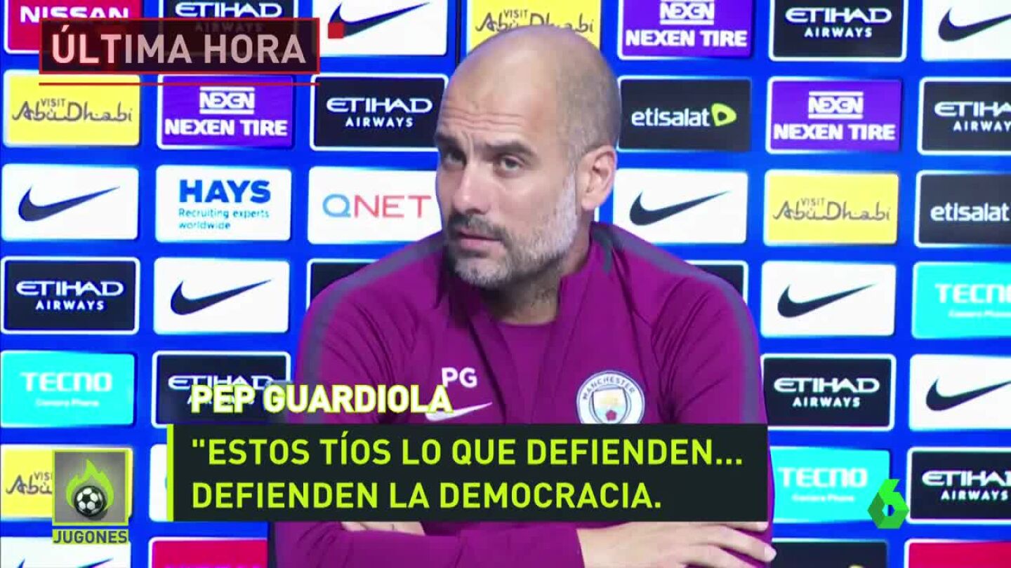 Pep Guardiola, en rueda de prensa