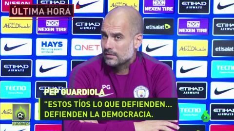 Pep Guardiola, en rueda de prensa
