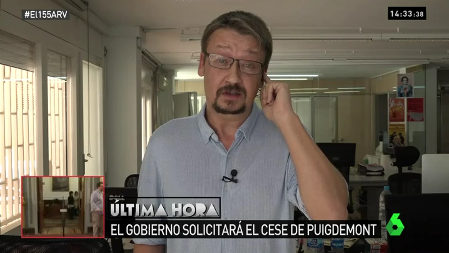 Xavier Domènech: "Es tan delirante como que Rajoy se ha proclamado presidente de Cataluña sin que lo hayan votado" Xavier Domènech: "Es tan delirante como que Rajoy se ha proclamado presidente de Cataluña sin que lo hayan votado"