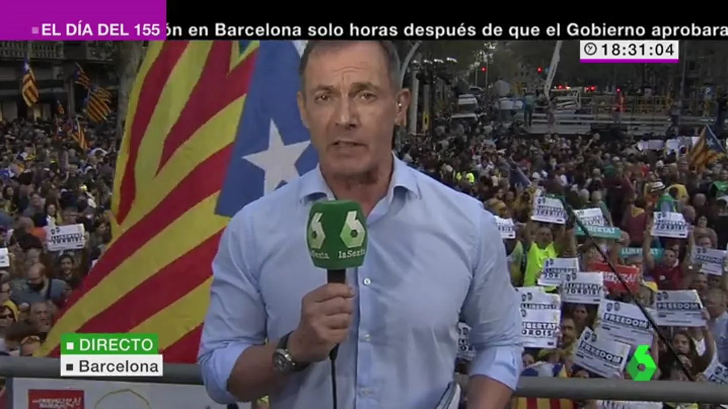 Hilario Pino durante un directo de laSexta Hilario Pino durante un directo de laSexta