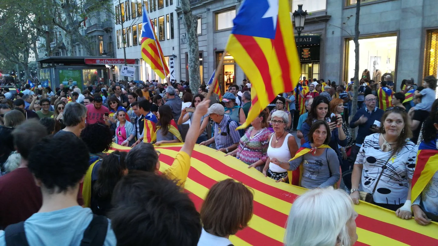 Manifestantes en Barcelona Manifestantes en Barcelona