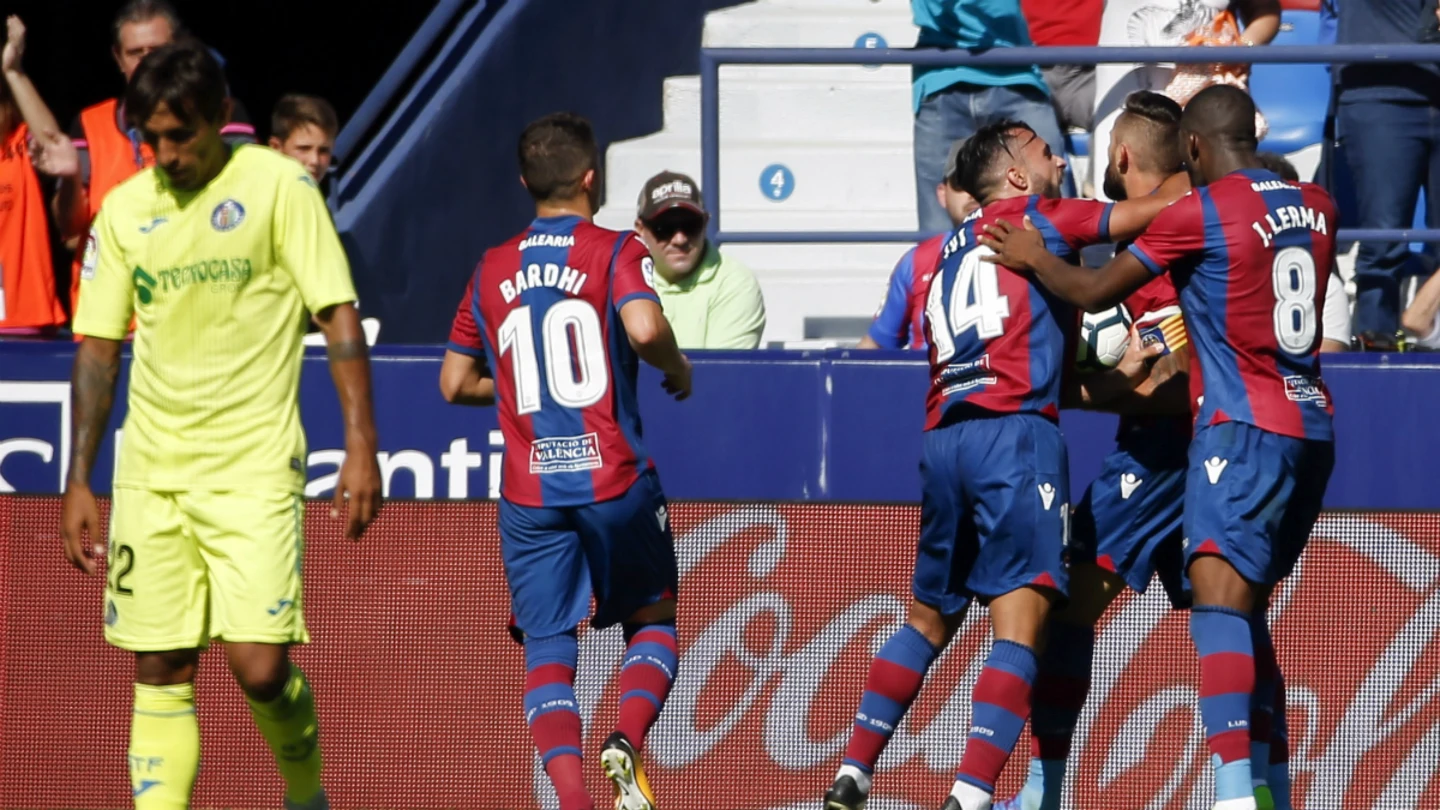 El Levante celebra un gol El Levante celebra un gol