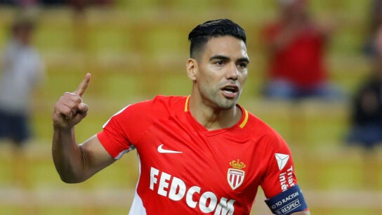 Falcao celebra un gol con el M&oacute;naco
