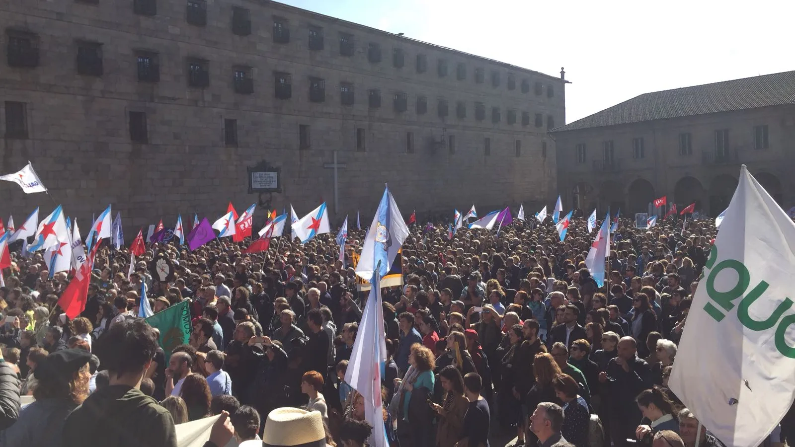 Manifestación contra los incendios en Santiago