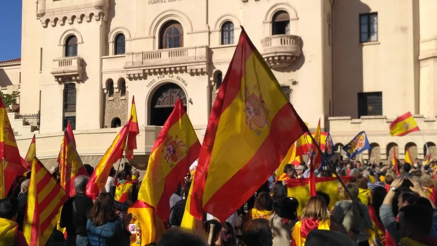 Concentración en Barcelona para apoyar a las fuerzas de seguridad del Estado